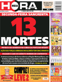 Capa do jornal Meia Hora 21/08/2018