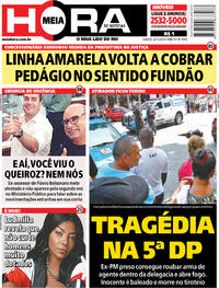 Capa do jornal Meia Hora 22/12/2018