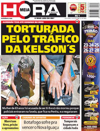 Capa do jornal Meia Hora 23/02/2018