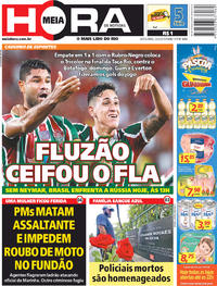 Capa do jornal Meia Hora 23/03/2018