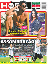 Capa do jornal Meia Hora 24/06/2018