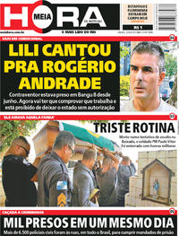 Capa do jornal Meia Hora 25/08/2018