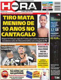 Capa do jornal Meia Hora 26/02/2018