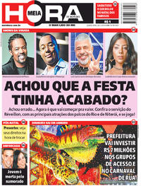 Capa do jornal Meia Hora 26/12/2018