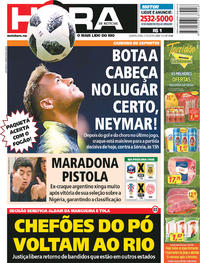 Capa do jornal Meia Hora 27/06/2018