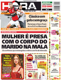 Capa do jornal Meia Hora 28/01/2018