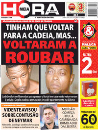 Capa do jornal Meia Hora 28/02/2018