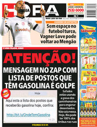 Capa do jornal Meia Hora 29/05/2018