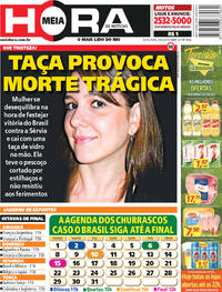 Capa do jornal Meia Hora 29/06/2018