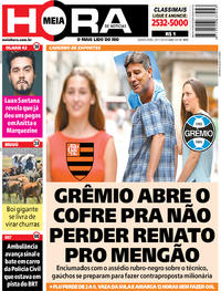 Capa do jornal Meia Hora 29/11/2018