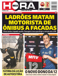 Capa do jornal Meia Hora 30/01/2018