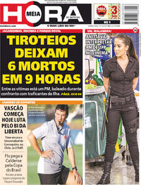 Capa do jornal Meia Hora 31/01/2018