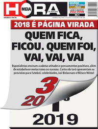 Capa do jornal Meia Hora 31/12/2018