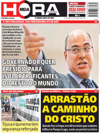 Capa do jornal Meia Hora 04/01/2019