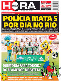 Capa do jornal Meia Hora 04/05/2019