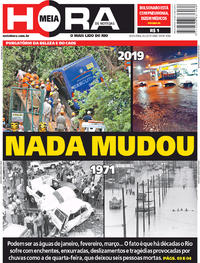 Capa do jornal Meia Hora 08/02/2019