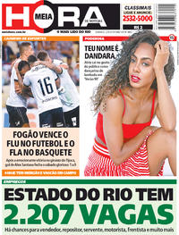 Capa do jornal Meia Hora 12/05/2019
