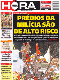 Capa do jornal Meia Hora 13/04/2019