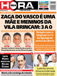 Capa do jornal Meia Hora 13/05/2019