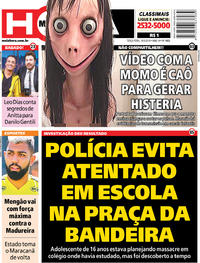 Capa do jornal Meia Hora 19/03/2019