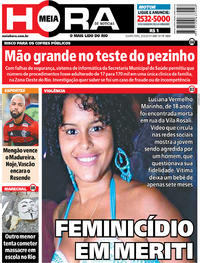 Capa do jornal Meia Hora 20/03/2019