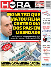 Capa do jornal Meia Hora 09/08/2019