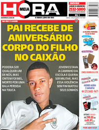 Capa do jornal Meia Hora 10/08/2019