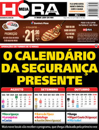 Capa do jornal Meia Hora 16/07/2019