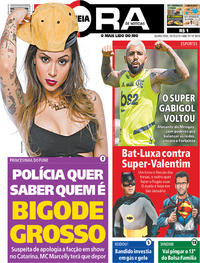 Capa do jornal Meia Hora 16/10/2019