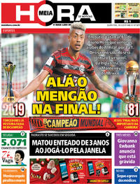 Capa do jornal Meia Hora 18/12/2019