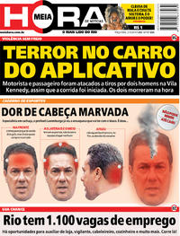 Capa do jornal Meia Hora 21/05/2019