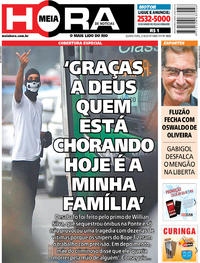 Capa do jornal Meia Hora 21/08/2019