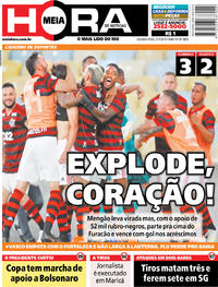 Capa do jornal Meia Hora 27/05/2019
