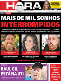 Capa do jornal Meia Hora 04/05/2020