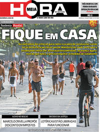 Capa do jornal Meia Hora 05/04/2020