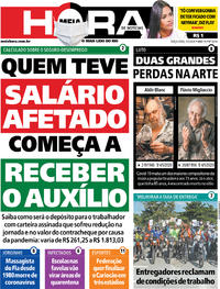 Capa do jornal Meia Hora 05/05/2020
