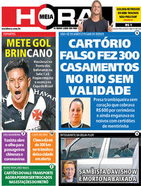 Capa do jornal Meia Hora 06/02/2020