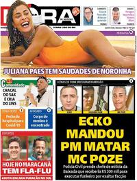 Capa do jornal Meia Hora 09/09/2020
