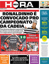 Capa do jornal Meia Hora 12/03/2020