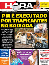 Capa do jornal Meia Hora 13/06/2020