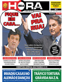 Capa do jornal Meia Hora 17/04/2020