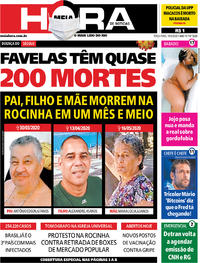 Capa do jornal Meia Hora 19/05/2020