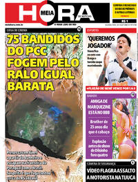 Capa do jornal Meia Hora 20/01/2020