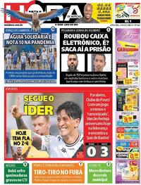 Capa do jornal Meia Hora 21/08/2020