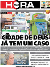 Capa do jornal Meia Hora 23/03/2020