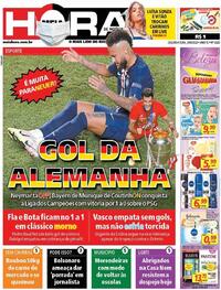 Capa do jornal Meia Hora 24/08/2020