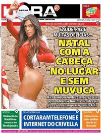 Capa do jornal Meia Hora 24/12/2020