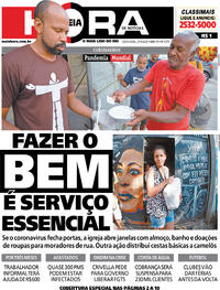 Capa do jornal Meia Hora 27/03/2020