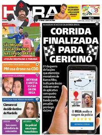 Capa do jornal Meia Hora 27/08/2020