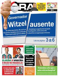 Capa do jornal Meia Hora 29/08/2020